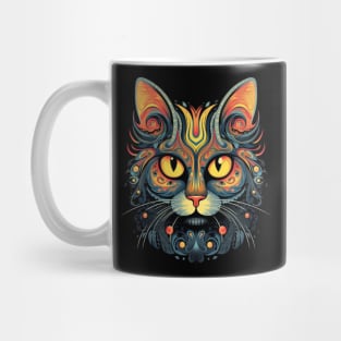 Colorful Abstract Cat Mug